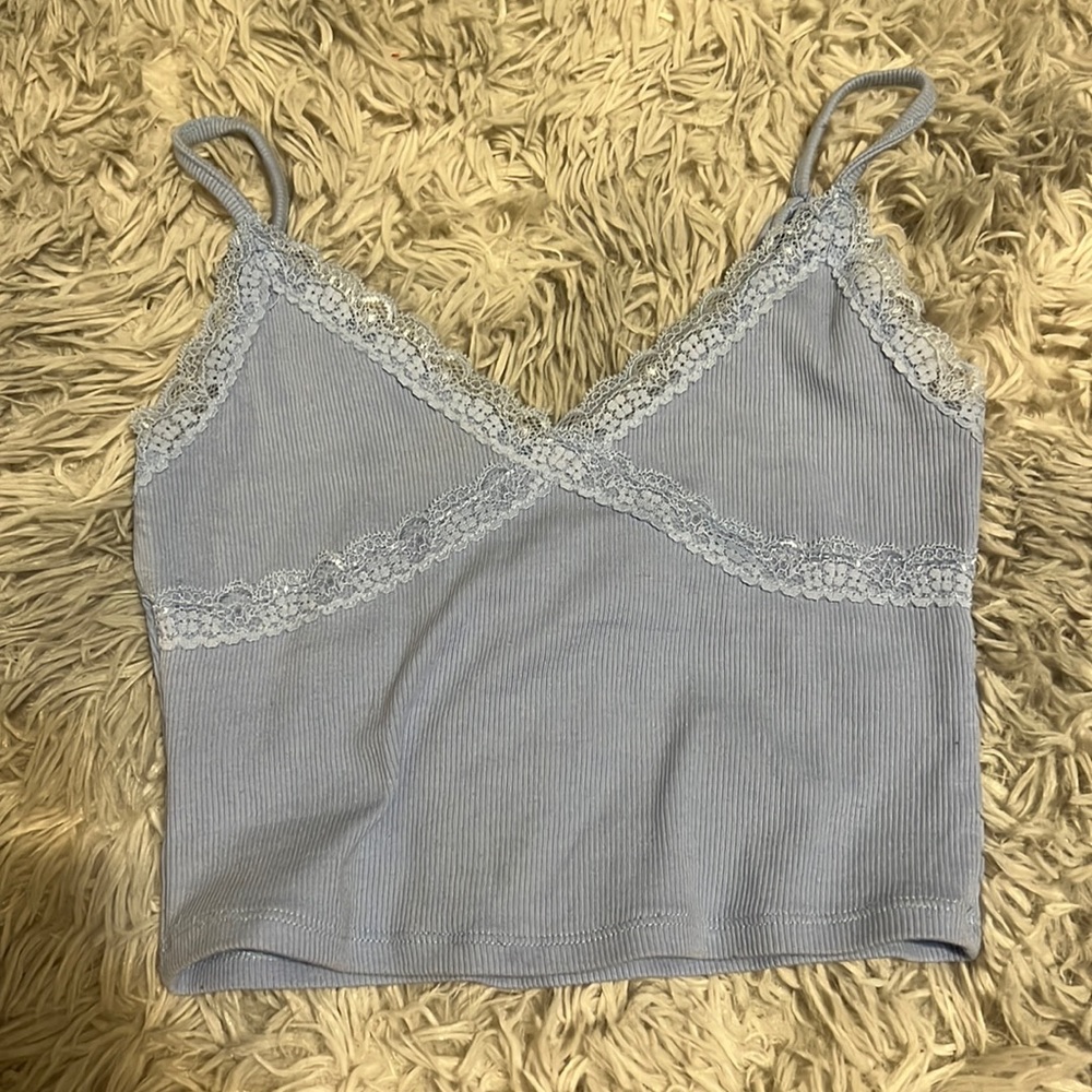 Baby blue garage tank